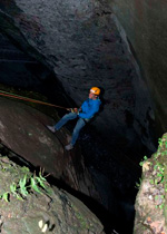 Abseiling in the Choleren gorge