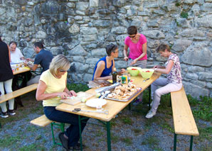 Cooking outdoors in central Switzerland