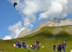 Alpine team games in the Berner Oberland