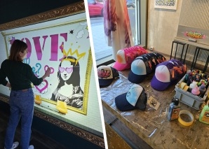 Creating digital graffiti and caps as a team