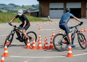 E-bike riding training in Appenzellerland