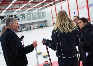 Fun curling in Bern - team event with ice, stone and broom