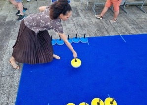 Eisstockschiessen indoor mit Tavolata