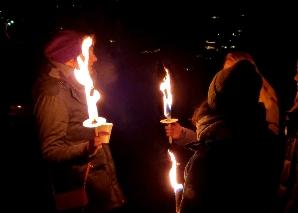 Randonnée guidée aux flambeaux à Berne, le long de l'Aar