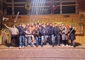 Axe throwing at the sawmill in Emmental