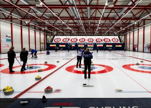 Fun curling in Bern - team event with ice, stone and broom