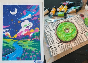 Malen: Gemeinsam ein Kunstwerk erschaffen