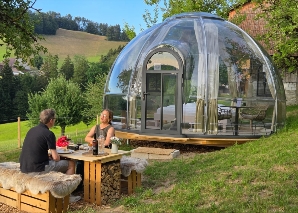 Passer la nuit dans la bulle, sous le ciel étoilé