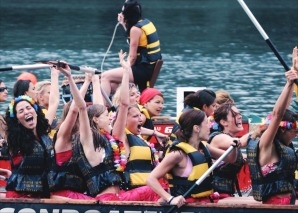 Team event on the dragon boat