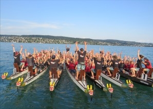 Team event on the dragon boat