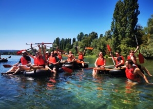 Raft building - teamwork required