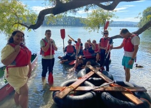 Raft building - teamwork required
