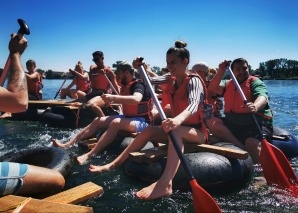 Raft building - teamwork required