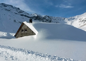 Snow shoe trek to a fondue in an igloo