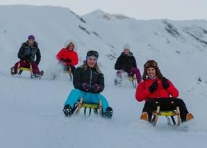 Sledging and skibock fun in Adelboden