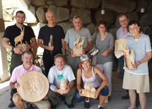 studio visit and woodcarving