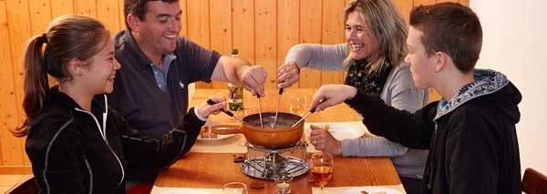 Winter games with fondue fun