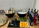 Restauration avec vin chaud en fût de bois