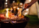 Barbecue party on the city beach