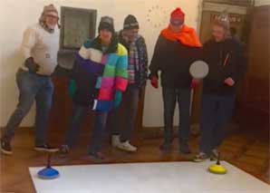 Curling in the monastery