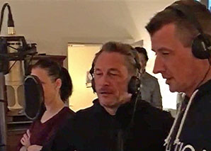Team song in the recording studio luzern